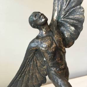 A 1930`s Pewter Angel Figurine